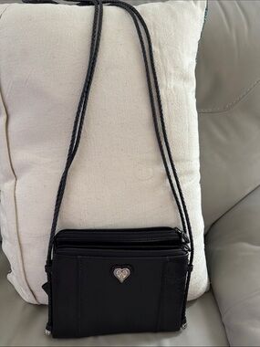Brighton Black Leather Crossbody